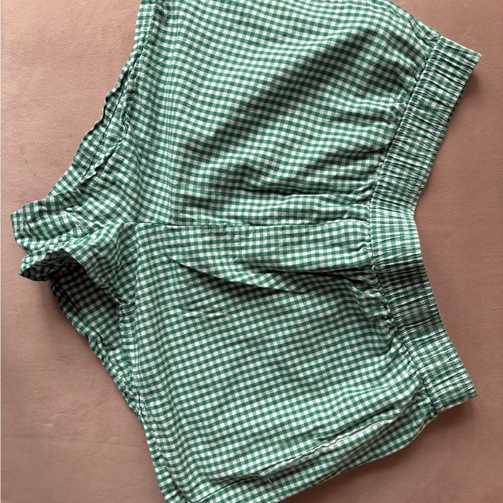 Aeropostale Green Checkered Shorts